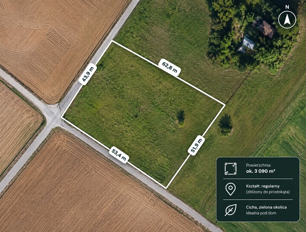 Brzeźno, gm. Lubicz – działka na sprzedaż, dz. 9/8